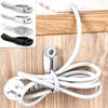 10 Pack Clear Command Cord Bundlers No Drill Removable Adhesive Hooks for Wall Hanging Cable Organizer for Wreath Appliances Transparent