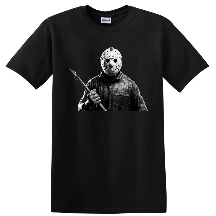 Jason Voorhees Horror T Shirt Hockey Mask Machete Slasher Movie Fan Tee Gift