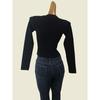 2024 New Arrival French Classic Style Black Knitting Cardigan Outwear Elegant Slim-Fit Crop-Top Women