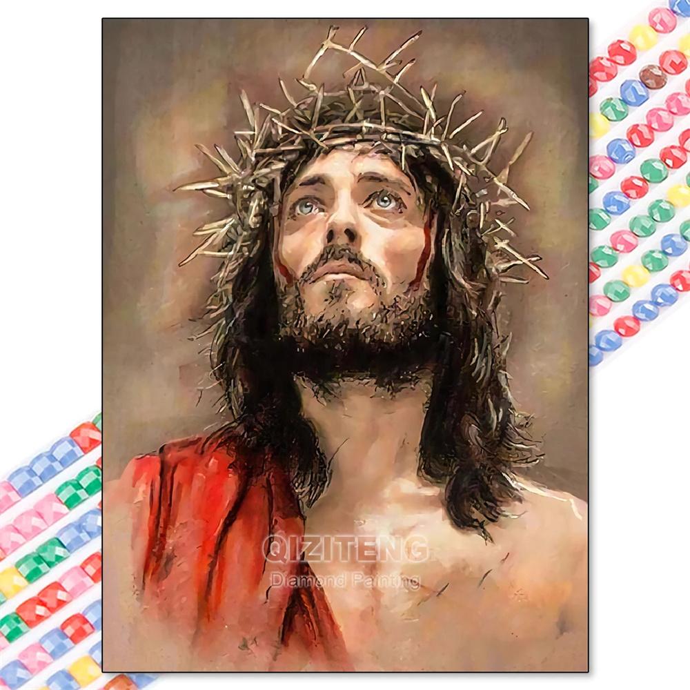 5D Diamond Painting Kit Jesus Cross Religious Sticker Diamond Embroidery Handmade DIY Mosaic Home Decoration Adult Gifts