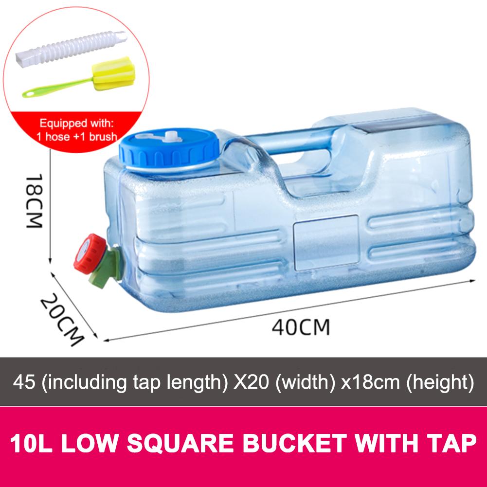 5/5.5/7.5/10L Portable Water Bucket Driving Pure Water Tank Container with Faucet for Outdoor Camping Car Cooking Picnic Hiking