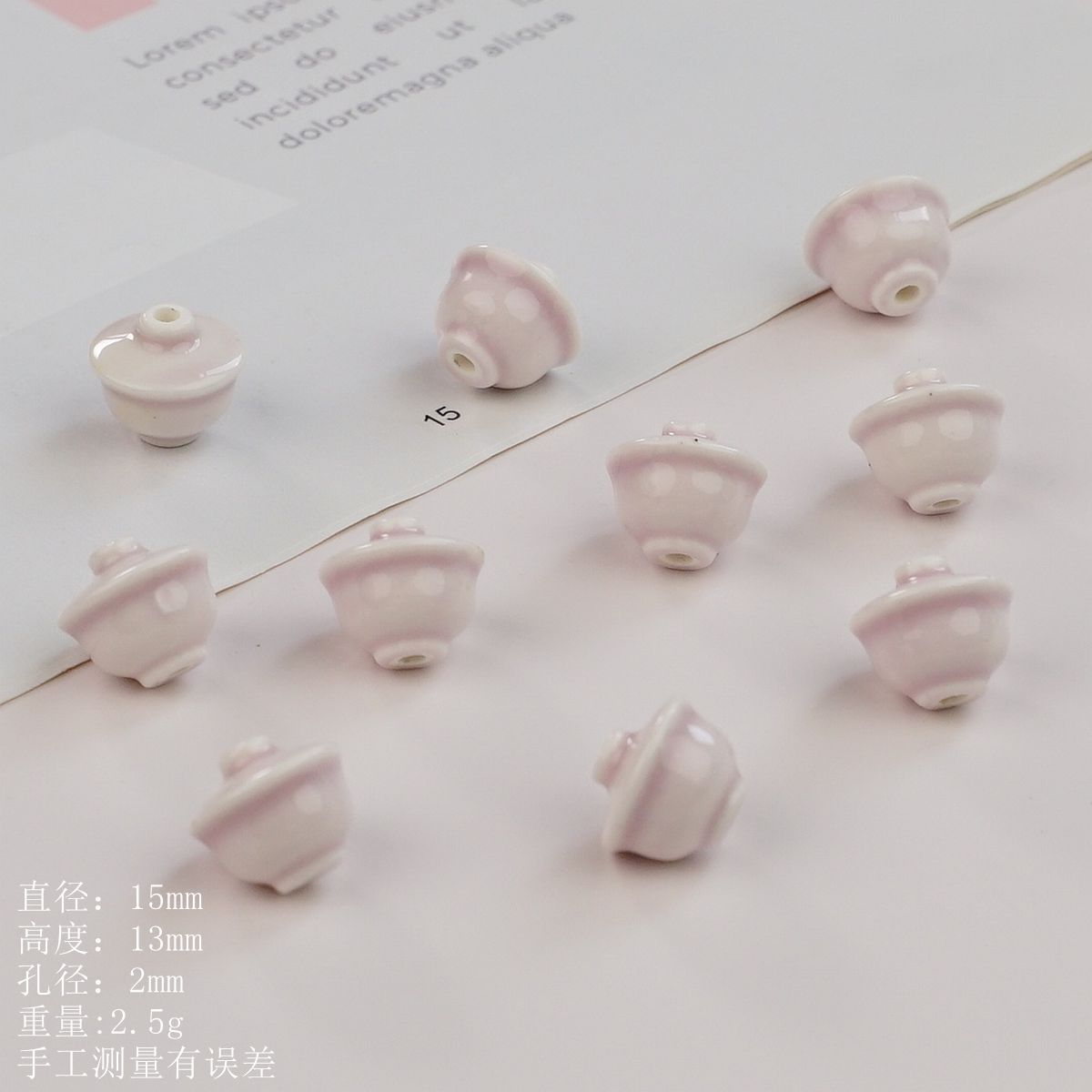 Керамические рассыпные бусины мини маленькая крышка-чаша свежий темперамент национальный стиль ручная работа DIY бусины аксессуары материал