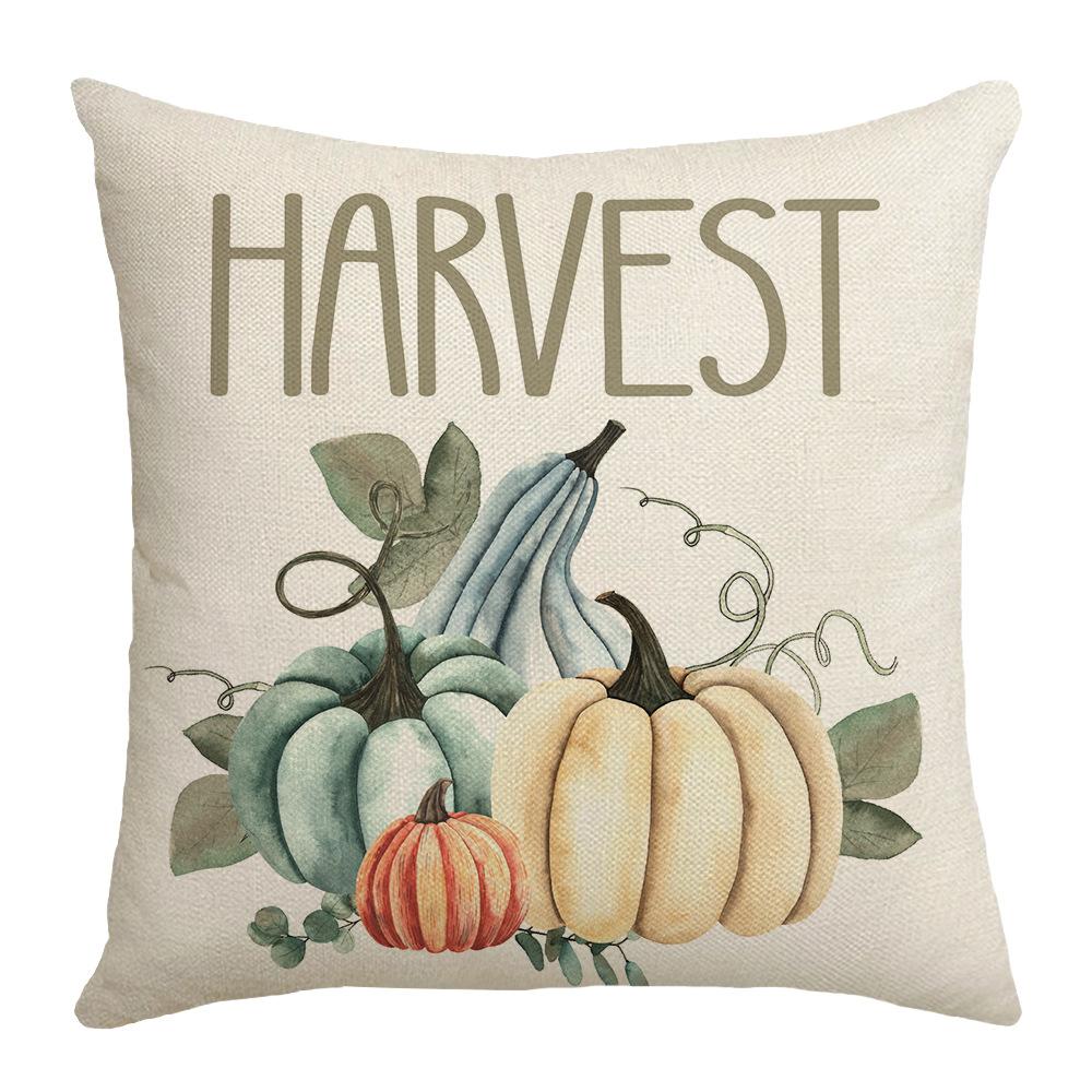 New Thanksgiving Throw Pillow Cover Pumpkin Truck Garland Harvest Festival Farm Party Decorative Throw Pillow Cover