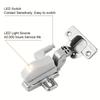 10pcs Auto-On LED Hinge Light Semi-Recessed Battery-Operated Under-Cabinet Lighting for Home Office Wardrobe Kitchen Closet Lamp
