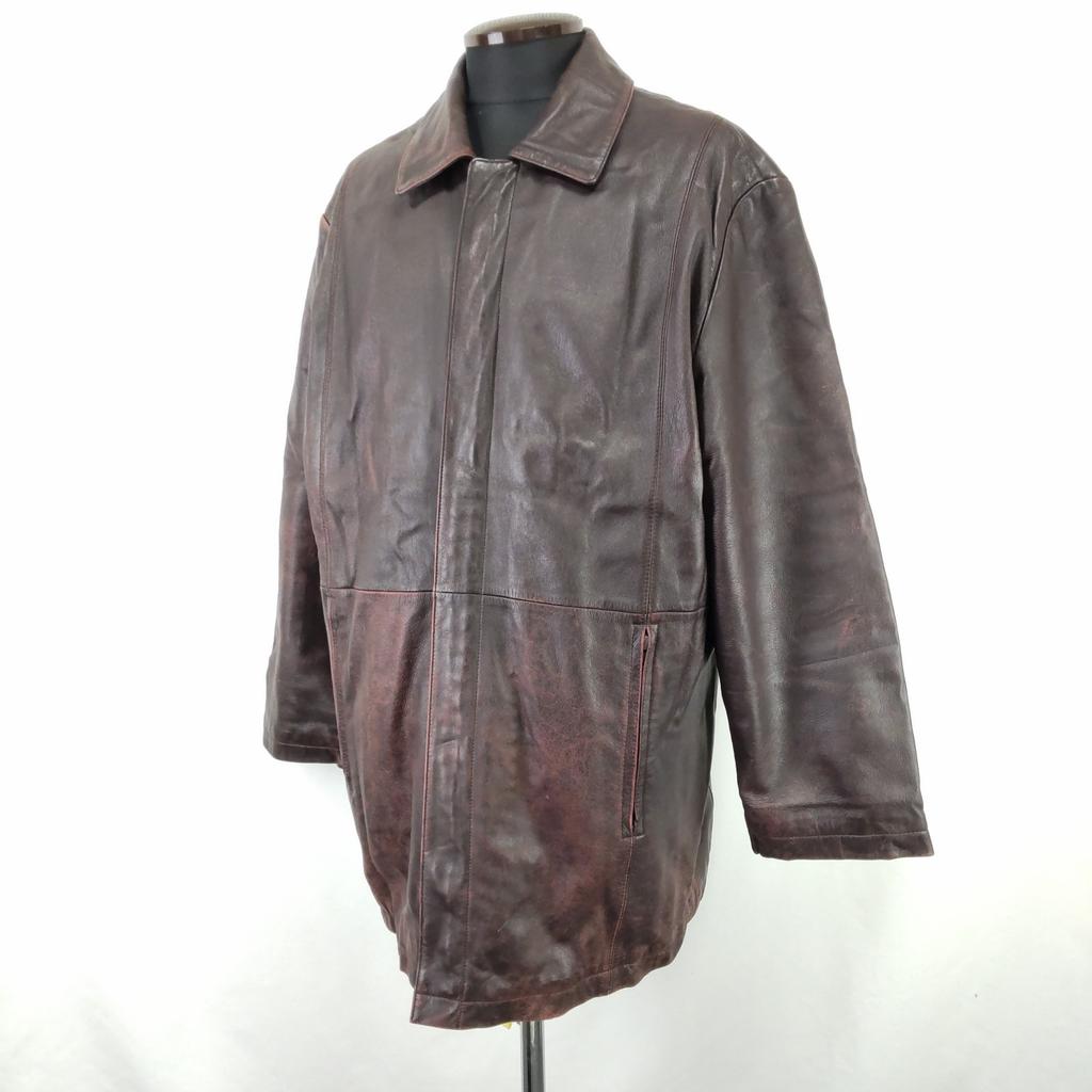 Piccolo Negozio Lammfell Leder Mantel [Herren L/Braun] Lederjacke Oberbekleidung(GEBRAUCHT)