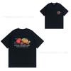 [2] American trendy brand short-sleeved t-shirt black and white collection printed short-sleeved t-shirt casual couple men and women of the same style