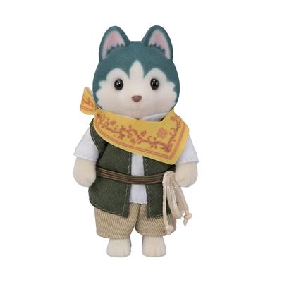 EPOCH Sylvanian Families Panenka ST Mark Věk 3 a Hračka Sylvanian Families "Bruce Husky" C-72, Certifikováno, Vzhůru, Domeček pro panenky,