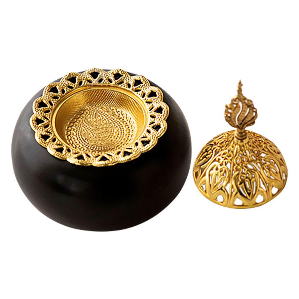 Ceramic Aromatherapy Censer Arabian Dome Design Incense Burning Tray Bakhoor Holder Yoga Space