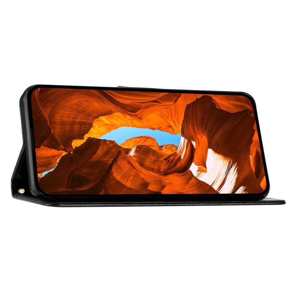 For Honor 400 Pro 5G (Global) Leather Wallet Case Butterfly Flower Imprinted Phone Cover with Strap