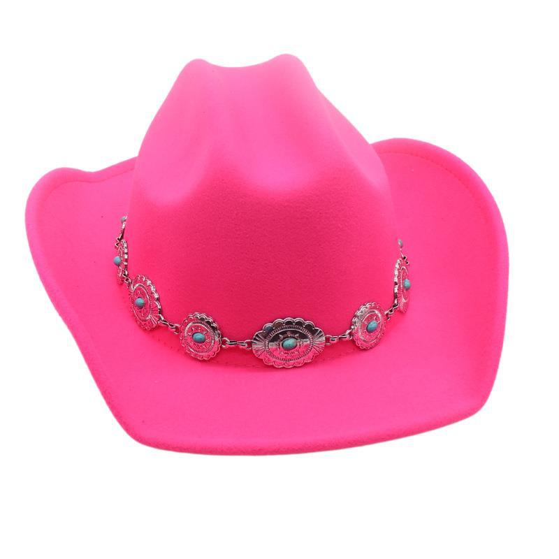 New One-Word Top Wide-Brimmed Denim Hat, Hot-Selling National European, American And Western Hat, Men'S And Women'S Fashion High-End Top Hat