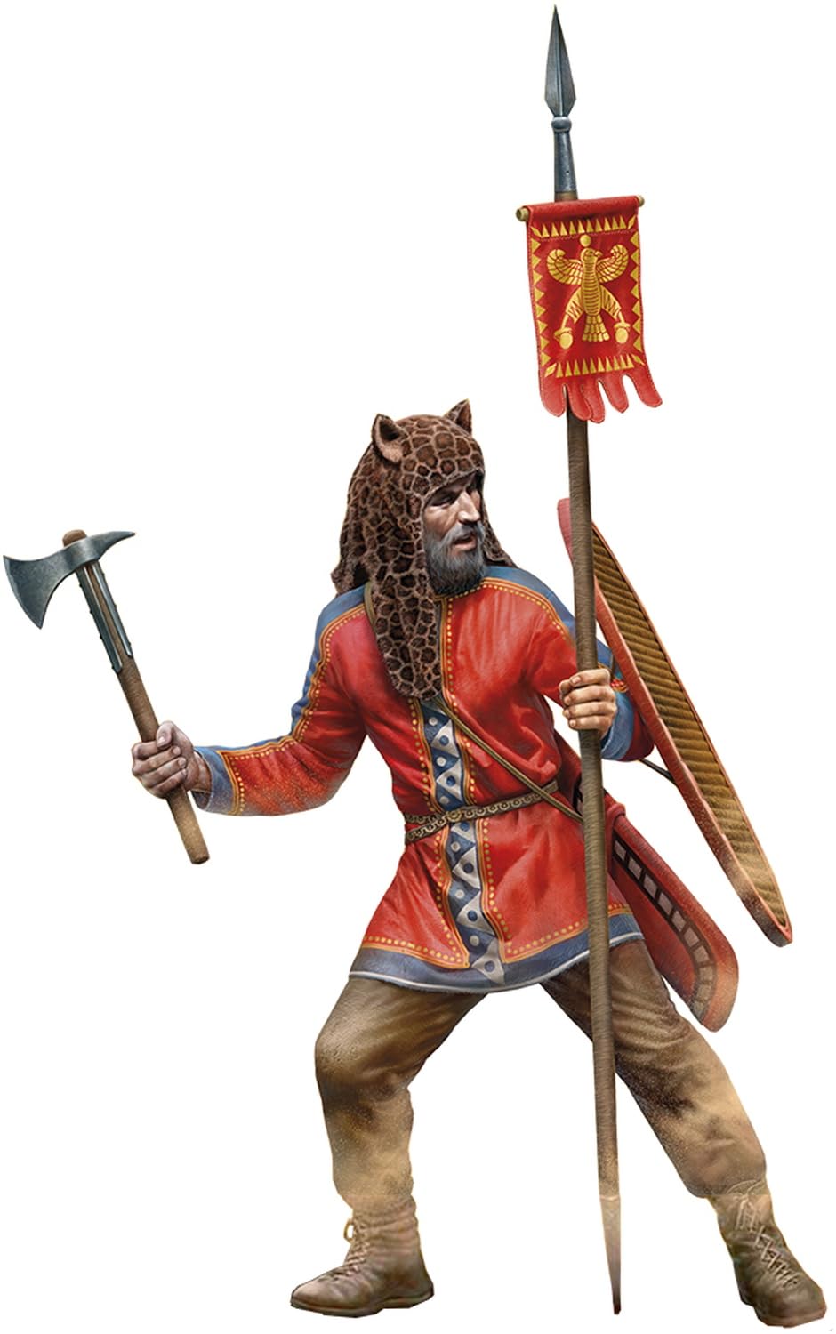 

Master Box Масштаб 1/32 Греко-персидская серия Том. 9 Персидский гоплит, штабной офицер, 500 г. до н.э. Пластиковая сборная модель MB32022