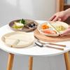 22cm Compartmentalized Plate Plastic Tableware Family Meal Plate for Kids and Adults Microwave and Dishwasher Safe