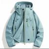 Men Women 3-in-1 Waterproof Windproof Hiking Jacket With Removable Fleece Liner Outdoor Activities