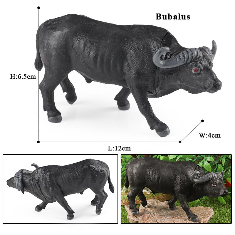 Oenux African Wild Animals Lion Tiger Yak Antelope Crocodile Zebra Black Panther Model Figurines Home Decoration Toy Kids Gift