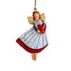 Cartoon Angel Girl Christmas Decorations Multicolor Wrought Iron Hanging Pendants Handicraft Gift Drop Ornaments Party Supplies