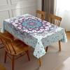 Vintage Mandala Blumen Tischdecke, Boho Bohemian Ethnisch Geometrisch Rechteckige Waschbare Abdeckung für Zuhause Esstisch