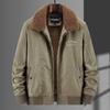 Men's winter velvet thickened casual trend loose outdoor cotton-padded jacket