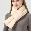 Autumn Winter Down Scarf For Women Girls Soft Cross Solid Colors Waterproof Plush Scarves Lady Warmer Neck Protection New