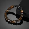 Accessories Fashion Beaded Black Stone Tiger Eye Bead Bracelet, Map Stone Bracelet Magnet Bracelet