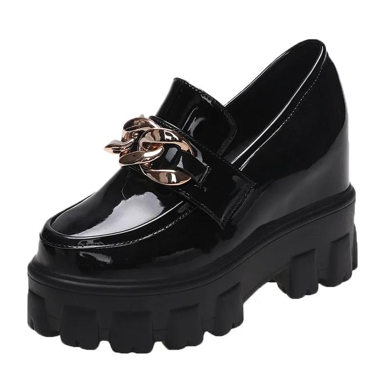 Fashion 10cm Women Oxford Shoes 2024 Women Flats Lolita Mary Jane Shoes for Woman Spring Platform Ladies Loafers Vintage Soft Slip On