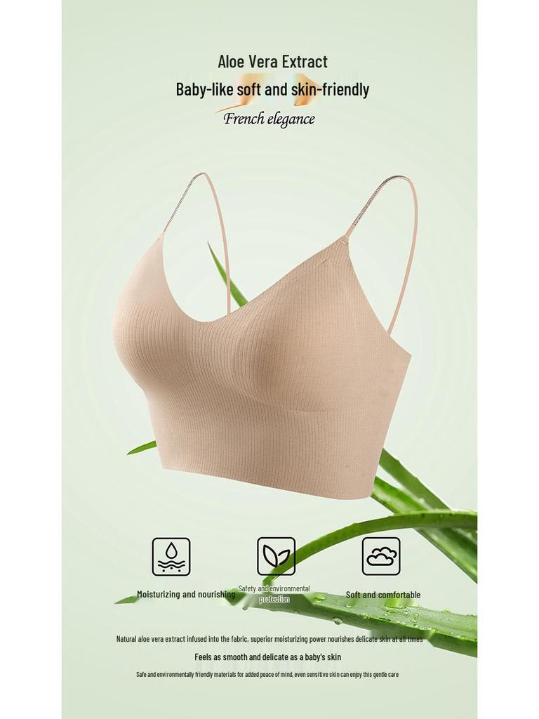 Women's Autumn/Winter Spaghetti Strap Camisole with Built-in Bra & Pads