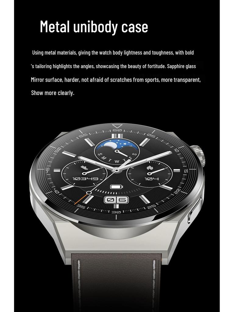 Multifunctional Smartwatch: Large Screen, Bluetooth Calls, Men's Blood Pressure, Heart Rate & Sleep Monitoring