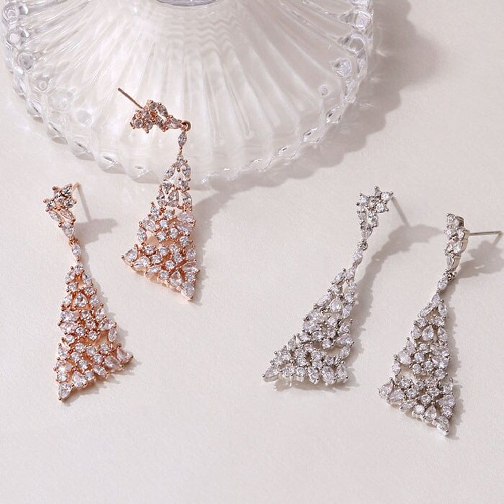 [Luvre Paris] 14K Chandelier Drop Earrings Gea0612
