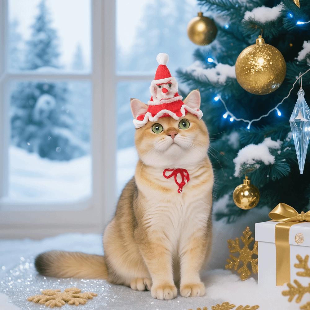 Pet Accessories Cute Pet Christmas Hats Soft Comfortable Cat Knitted Hat Handmade Pet Cosplay Hat Party