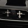 Bling Rhinestone Air Vent Clip with Car Freshener & Decoration,Cute Dash Decor Accessory