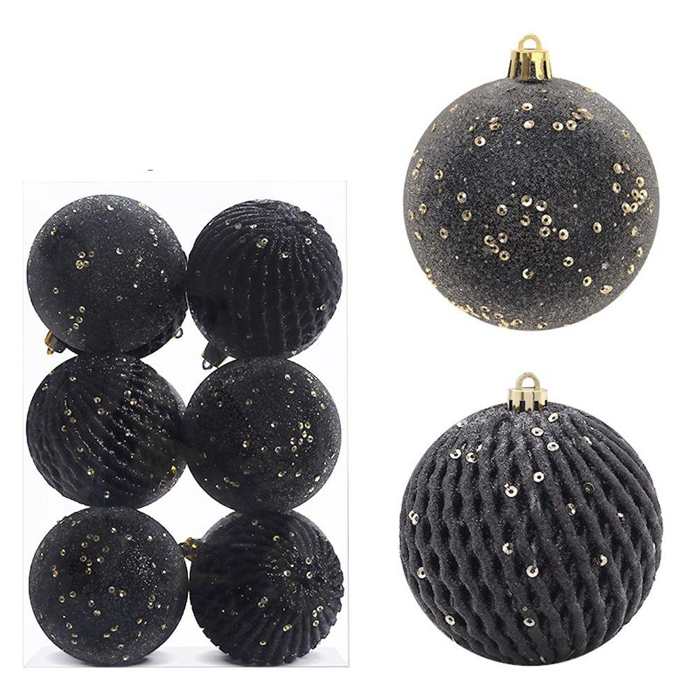12pcs Plastic Painted Christmas Ball Gift Box 8cm Christmas Tree Pendant  Hotel Office