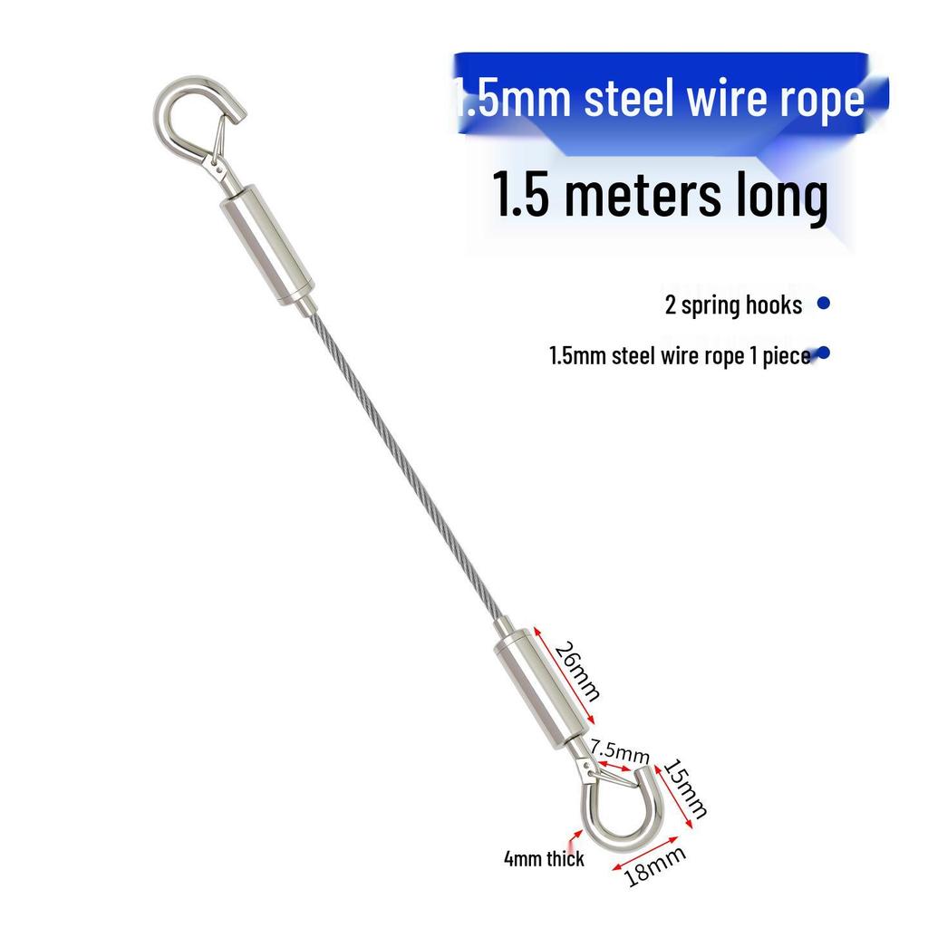 Adjustable Steel Wire Rope Hanging Kit with Chandelier Lock and Buckle