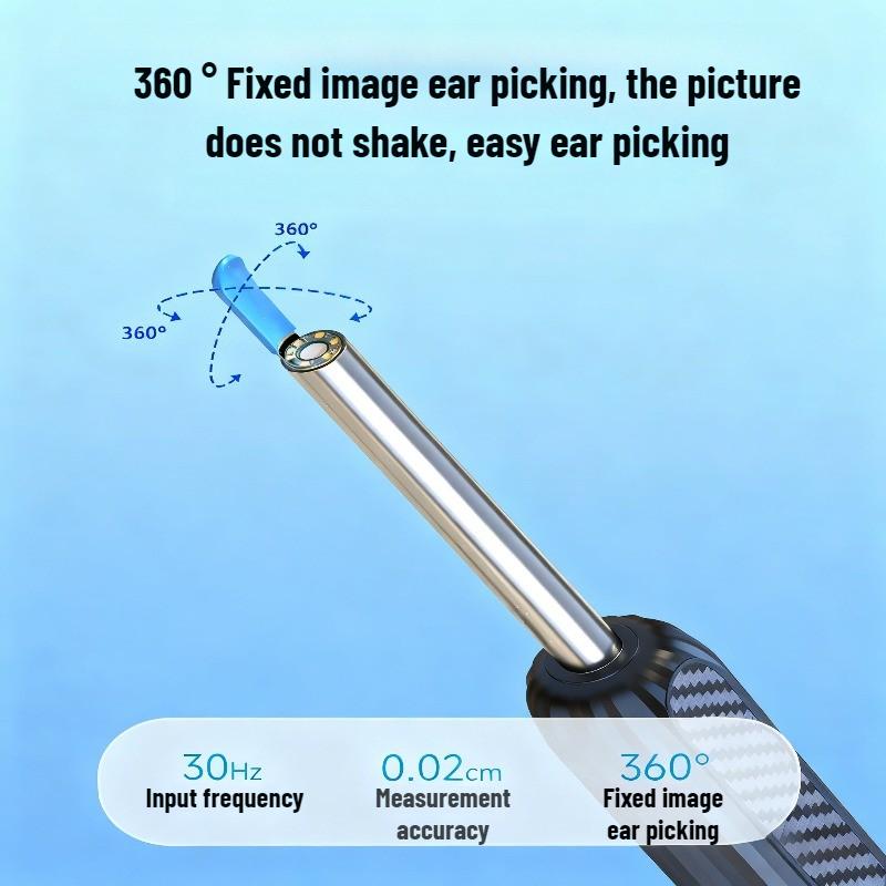 Wireless WiFi Ear Camera Otoscope with Light - HD Visual Ear Cleaning Kit, Smart Earwax Removal Tool with App Monitoring