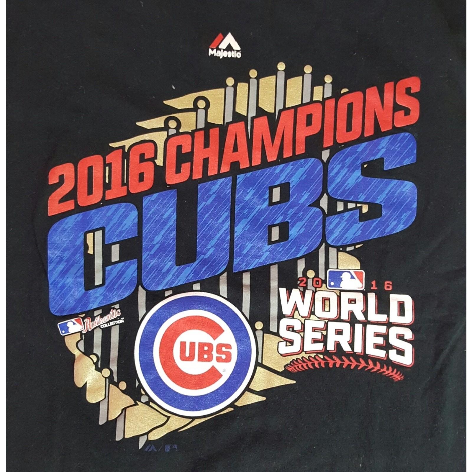 Majestic Chicago Cubs 2016 World Series Champions Parade T-Shirt Size Medium M