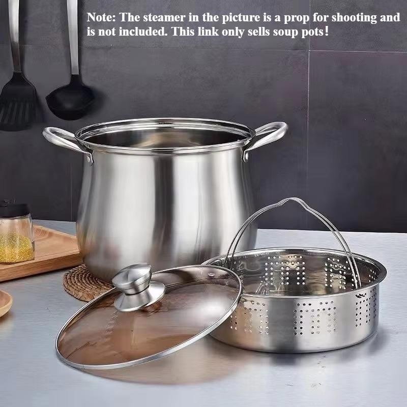 1 Stück Edelstahl Suppentopf Große Kapazität Haushalts Nudel Kochtopf Eintopf Hühnersuppe Induktionsherd Gasherd Universal