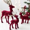 Tree Red Christmas Reindeer Decor Sparkling Figurines Holiday Hanging Ornament