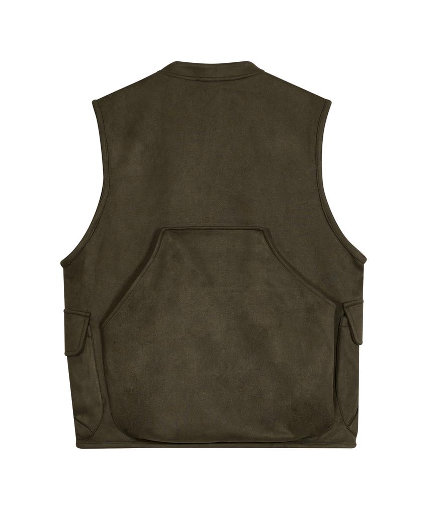 Standarderror 87-Stan146 Heavy Pocket Point Suede Vest Khaki