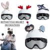 Cute Plush Motorcycle Helmet Decorations Cartoon Fish Ear Shaped Helmet Accessories For Motorcyclists Riders Helmet Ornamen B7D4