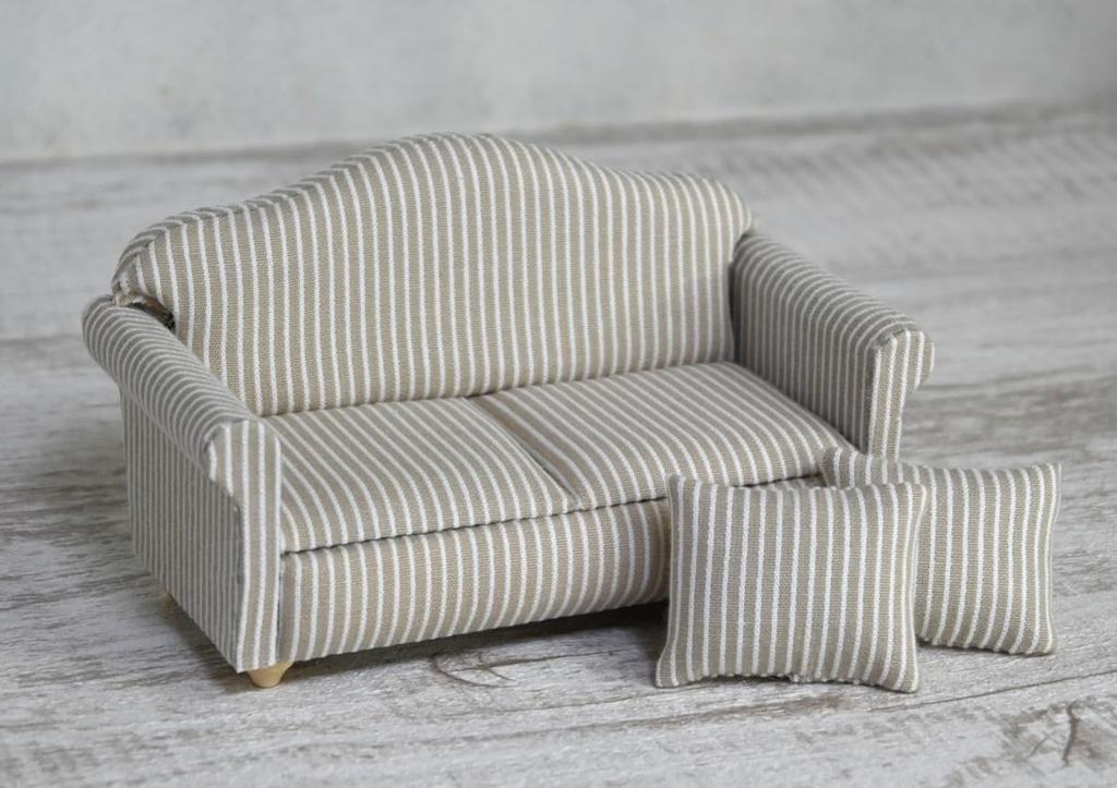 starPG Dollhouse Scenery Series Scale Miniature Wooden Furniture Sofa 1/12 (Double (A))