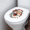 Creative Wall-breaking Santa Claus Bathroom Toilet Toilet Decorative Wall Stickers