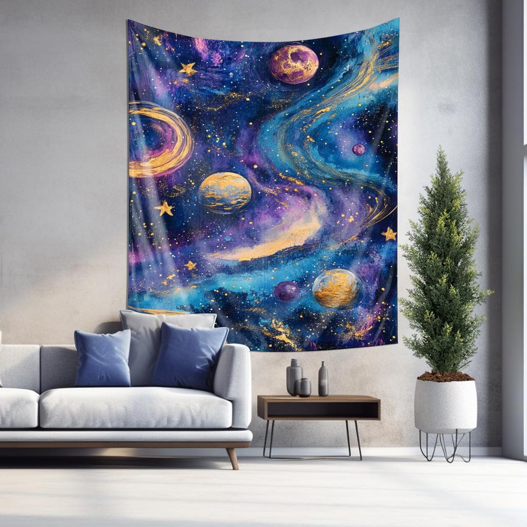 Cosmic Galaxy Tapestry Art for Bedroom Living Room