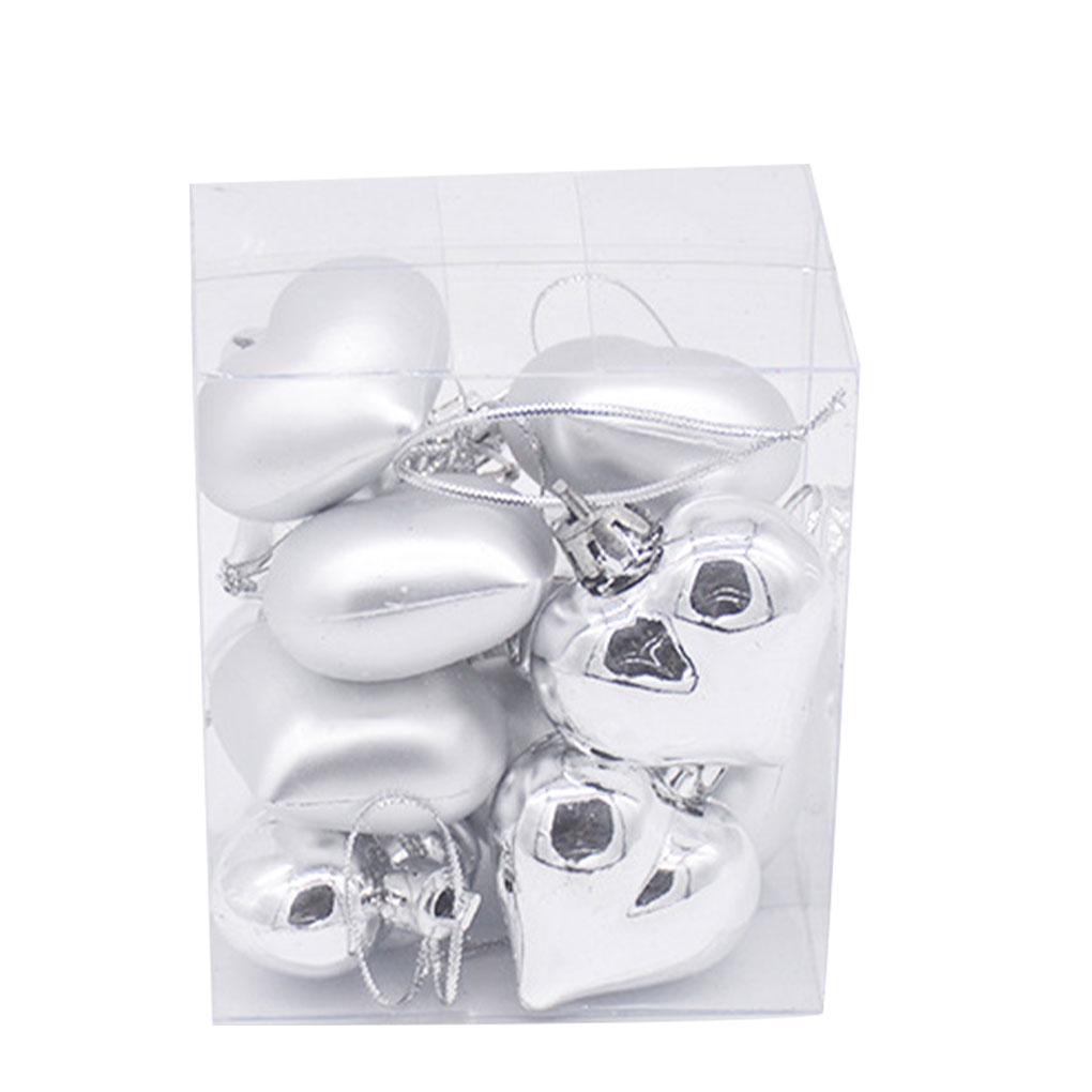 

12 предметов украшения для комнаты изысканные праздничные реквизиты декор День святого Валентина украшения в форме сердца небольшие реквизиты для дома серебряный