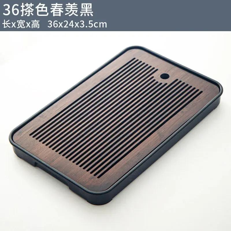 Bamboo Tea Tray Home Living Room Storage Japanese Rectangular Teaware