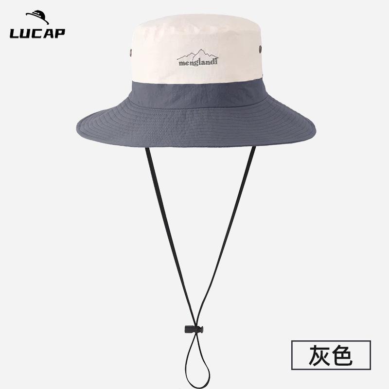 Summer Sun Protection Bucket Hat Women's Outdoor Big-brimmed Fishing Hat Hiking Camping Waterproof and Light Versatile Mountaineering Hat