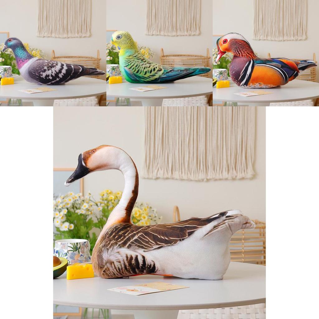 Soft Plush Animal Pillow With Realistic Design Featuring Colorful Rooster Hen And Bird Toys