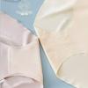 Tian Mi Fen Women's Seamless Mid-Waist Ice Silk Briefs - Breathable, Comfortable, Antibacterial Mulberry Silk Crotch.