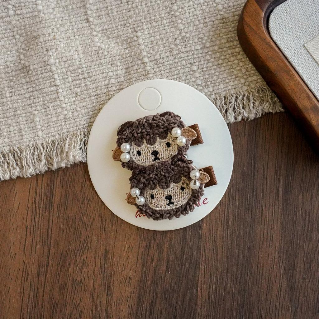 2 Stück Cartoon Haarspangen für Babymädchen Häkel-Haarnadeln Kinder Seitenclip Neugeborenen Haarschmuck Kinder Niedliche Kaninchen Haarspangen