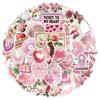 50PCS Aesthetic Girls Stickers Pack Kawai Pink Waterproof Cute Stickers for Water Bottle Laptop DecorScrapbook Fashion Decals
