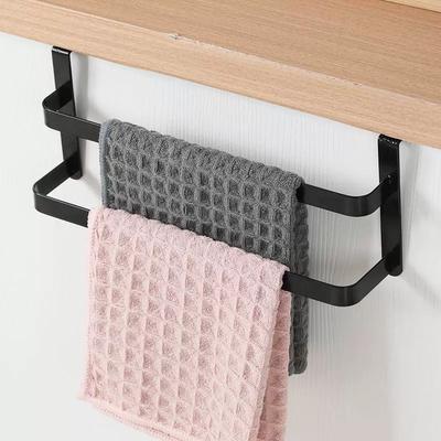 2 Stück Doppellagige Handtuchstange Edelstahl Über Schrank Handtuchhalter Aufbewahrungsorganizer Badezimmertür Hängend Küchenlappenregal