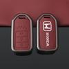 Zinc Alloy Leather Car Smart Key Case Cover Protector Shell Fob for Honda Vezel City Civic Jazz BRV BR-V HRV Keyless Accessories