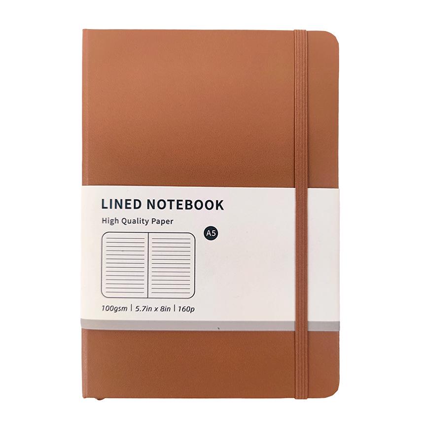 Macaron Color A5 Hardcover Business Notebook with Strap - Creative Dot Matrix Design